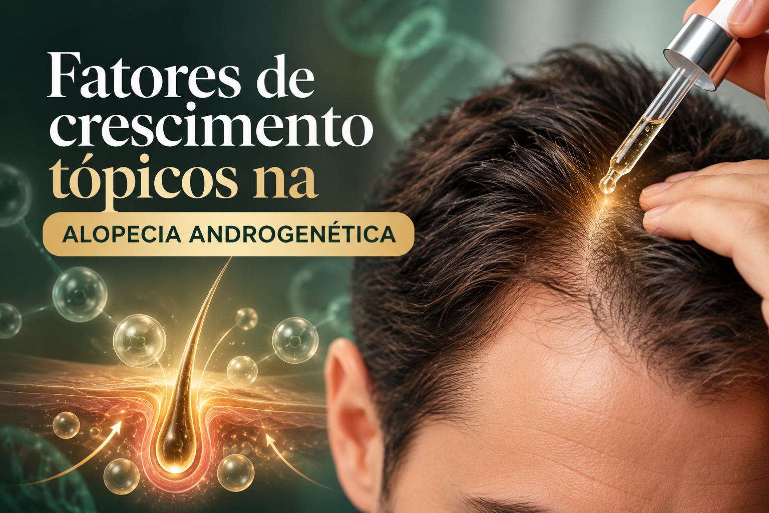 Capa do artigo Fatores de crescimento tópicos na alopecia androgenética