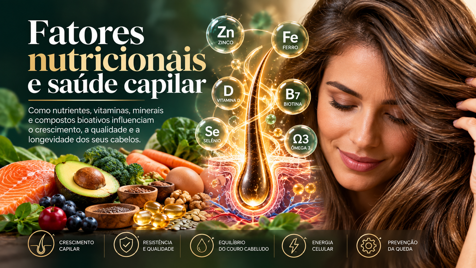 Capa do artigo Fatores nutricionais e saúde capilar
