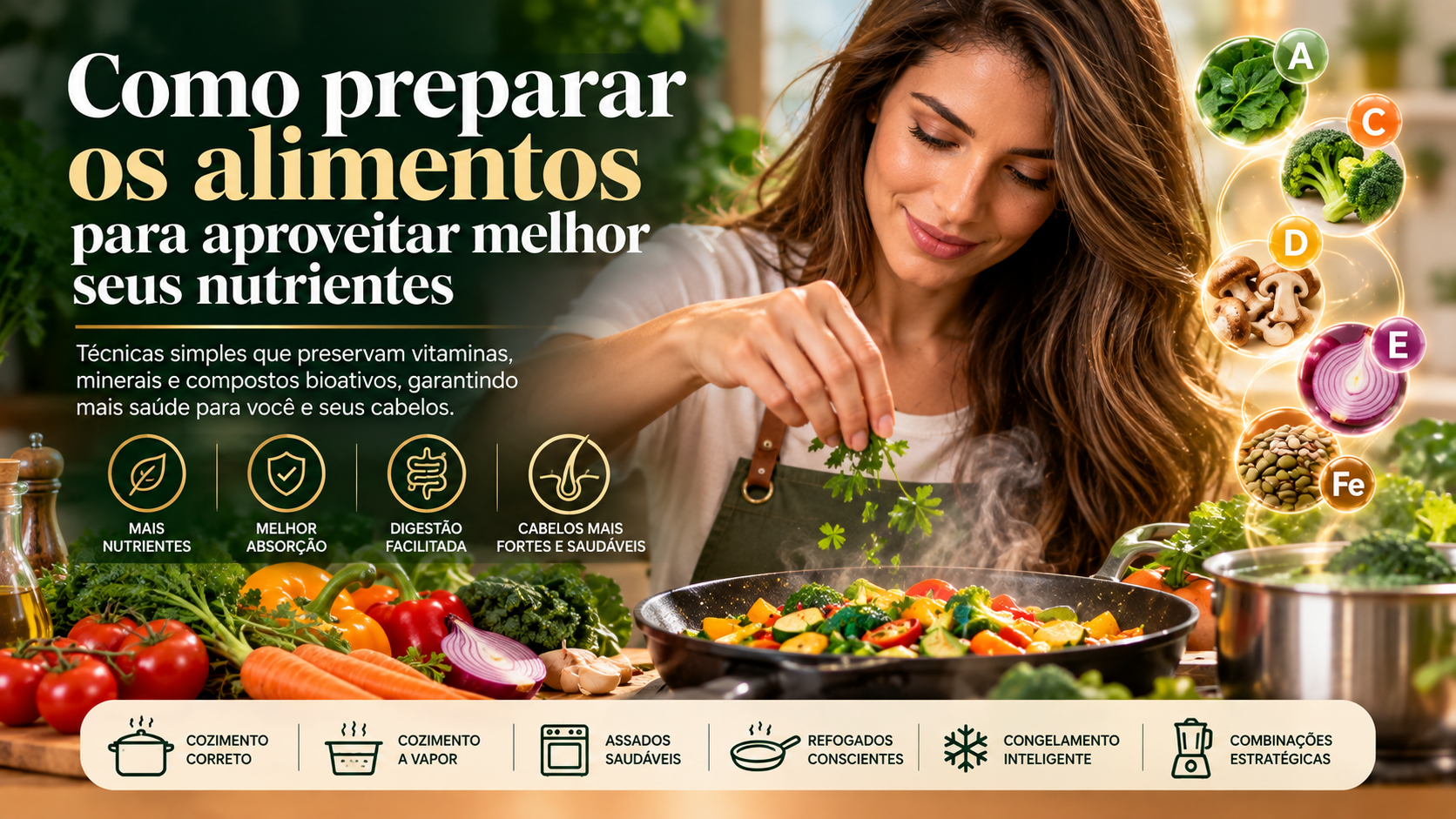 Capa do artigo Como preparar os alimentos para aproveitar melhor seus nutrientes